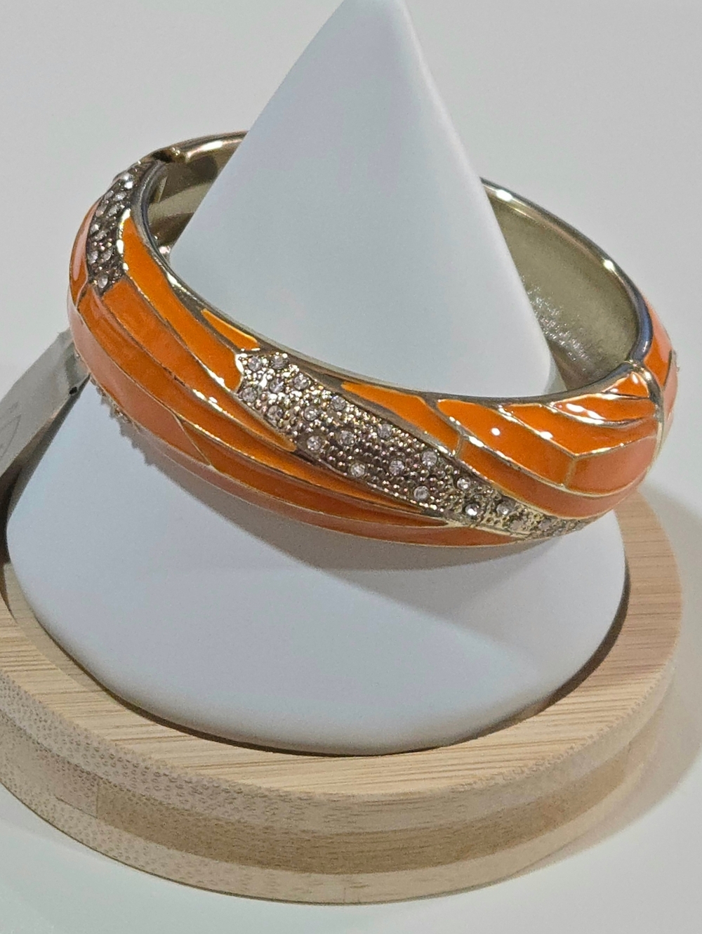 Nordstrom Sequin NYC Art Deco Enamel & Crystals Bangle Bracelet - NWT‎